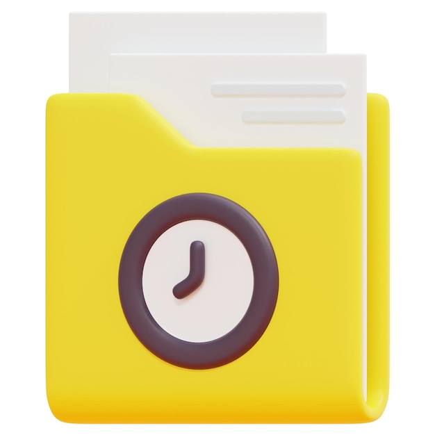 folder 3d render icon illustration