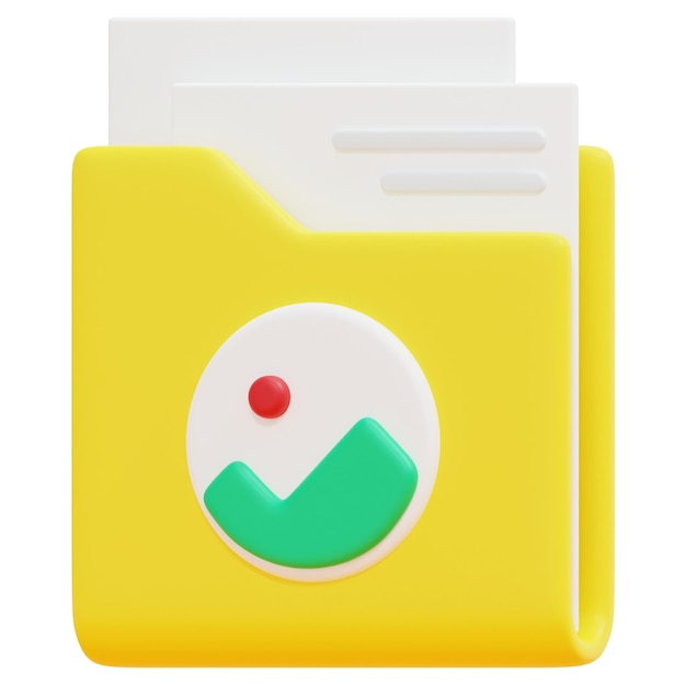 folder 3d render icon illustration