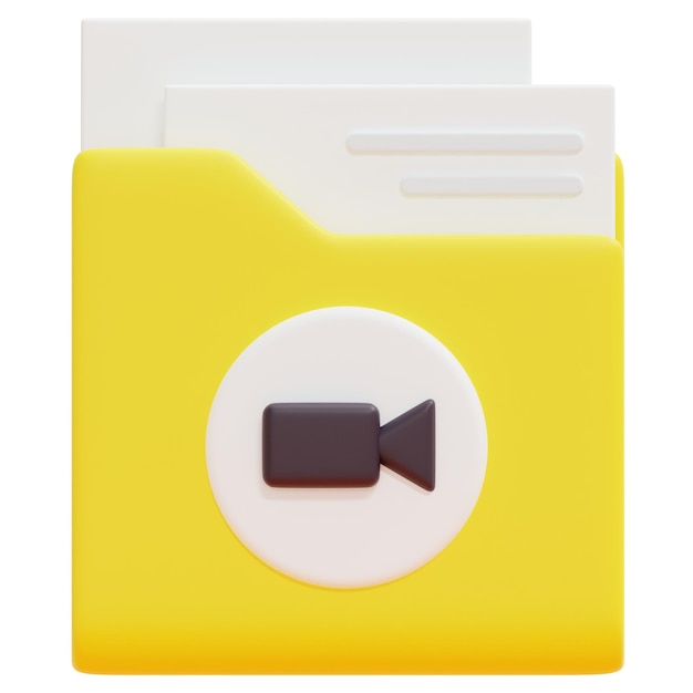 Photo folder 3d render icon illustration