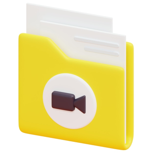 folder 3d render icon illustration