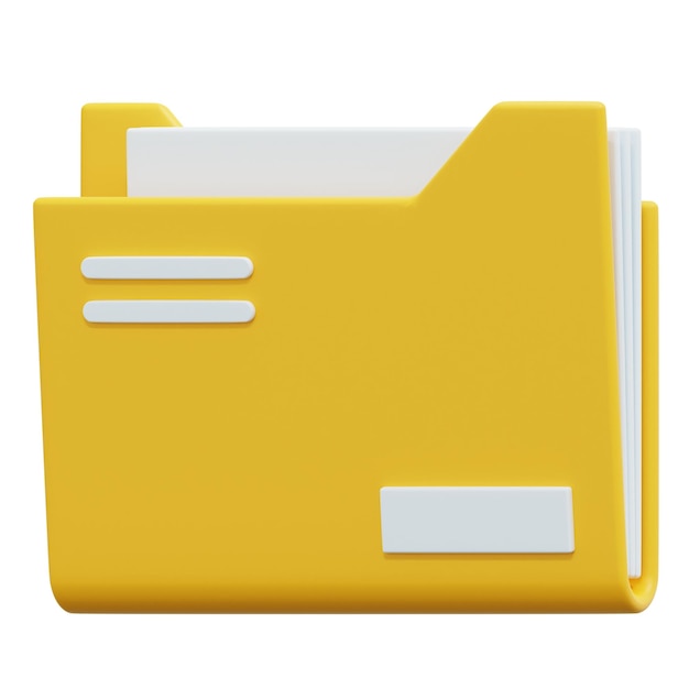 folder 3d render icon illustration