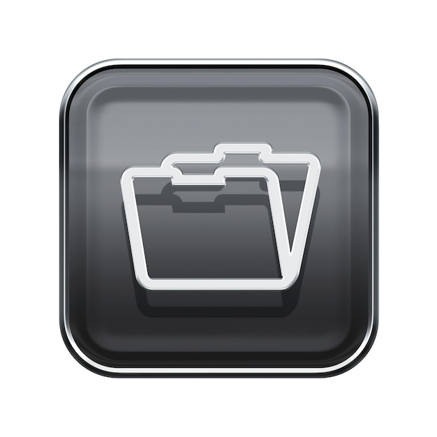 Folder icon glossy grey