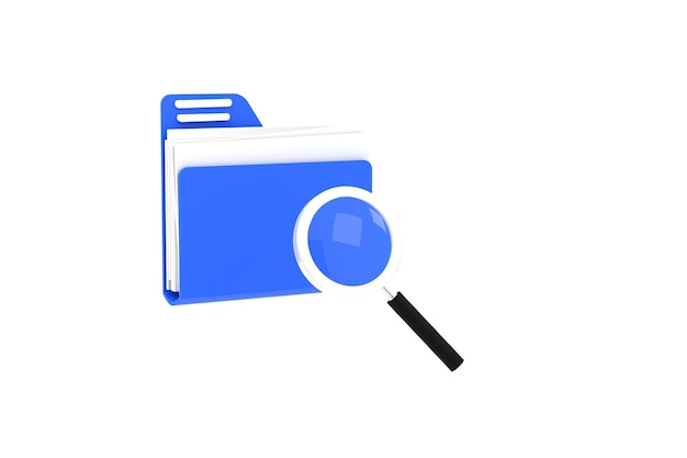 Photo folder icon and magnifying glass open folder icon folder with documents