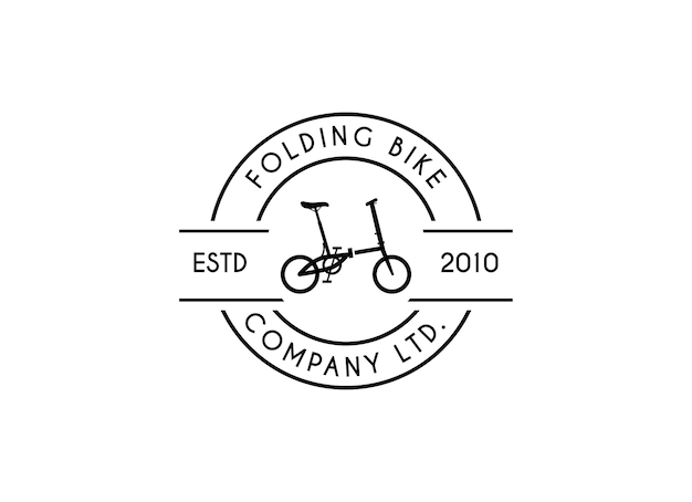 folding bike logo vector illustration