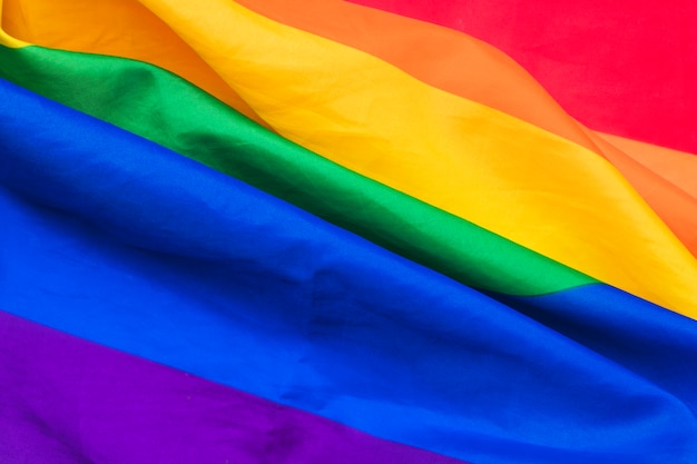 Folds of rainbow flag