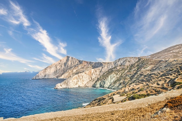 Folegandros island landscape in Greece