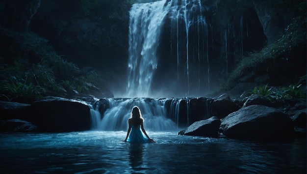 Photo folklore nixie creature in the sea