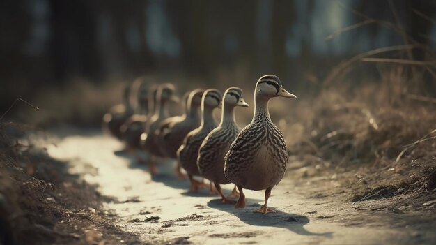 Photo follow the leader in 4k