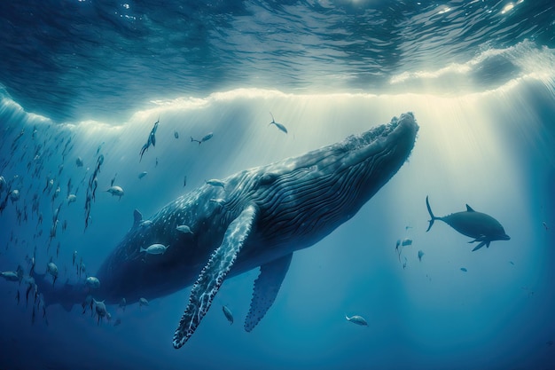 Фото После почти полного исчезновения популяция горбатых китов в настоящее время увеличивается