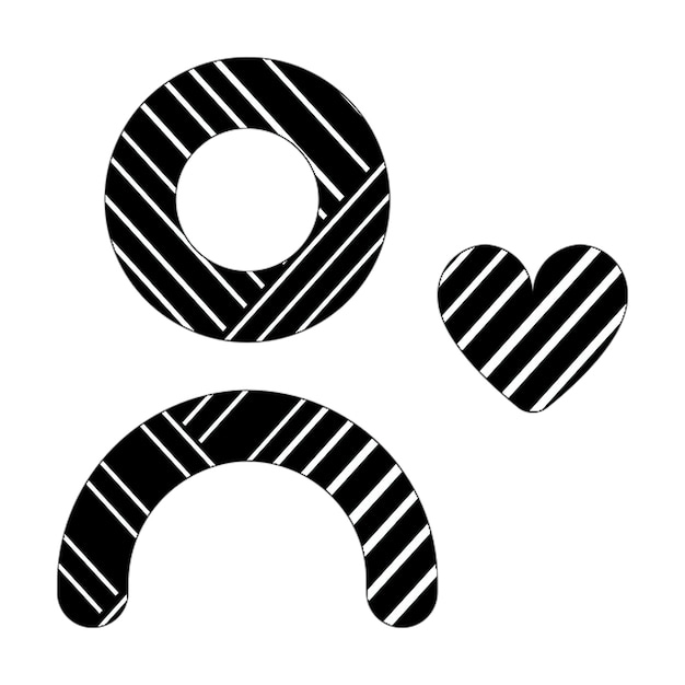 икона, следующая за черно-белыми диагональными линиями