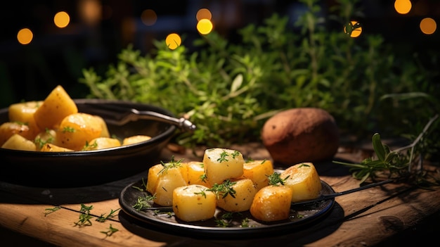 Fondant potatoes or pommes fondant