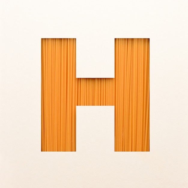 Font design, Abstract alphabet font with wood texture, realistic wood typography - H