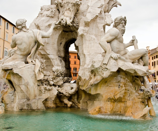 Fontana dei Quattro Fiumi, Piazza Navona, Rome, Italy