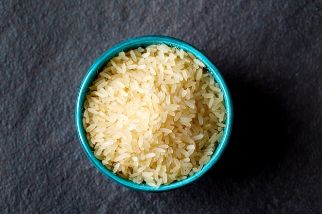 Food background, rice close-up