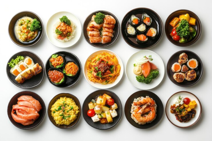Photo 신선한 유기농 채소 품종을 가진 음식 배경