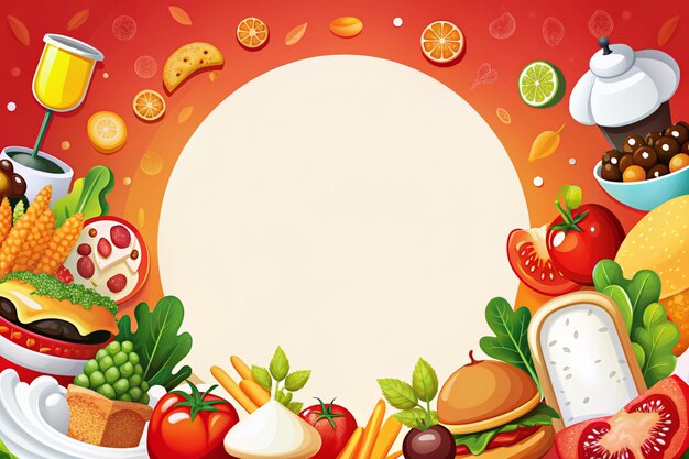 Photo food background with copy space