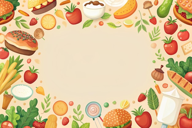 Photo food background with copy space