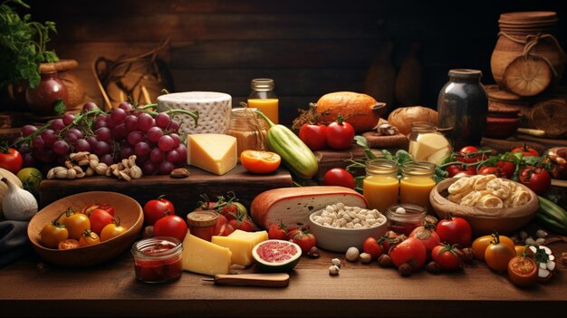 Foto background alimentare