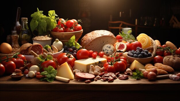 Foto background alimentare