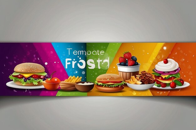 Food Banner Vector templete Background