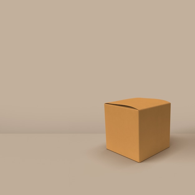 Food Box Packaging op beige achtergrond