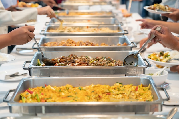 Food buffet catering on the table