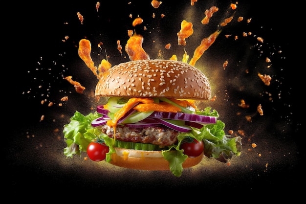 food burger promotion post