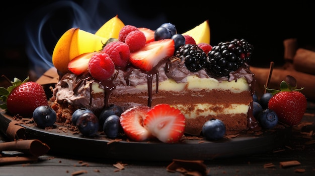 Food cake HD 8K wallpaper Stock Photographic Image