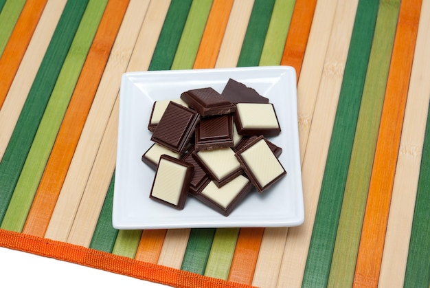 사진 식품 컬렉션 흑백 초콜릿