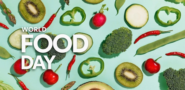 Food composition with the text world food day