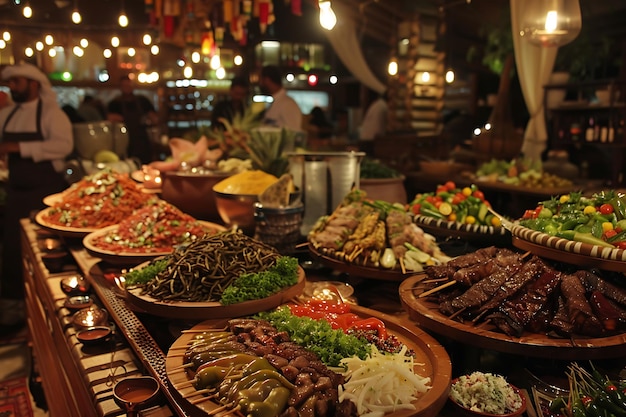 Food concept in arab restaurant