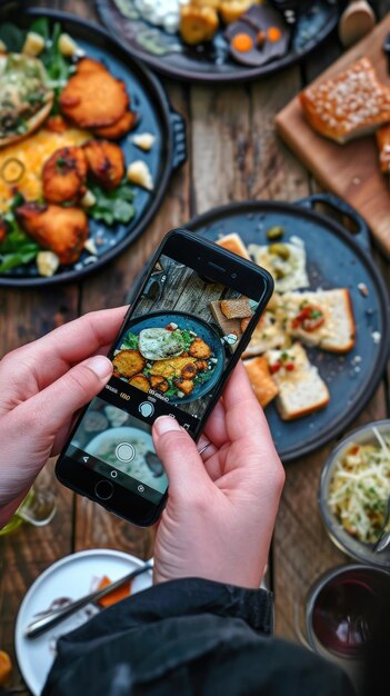 Photo food content creator unveils gourmet adventures through smartphone lens