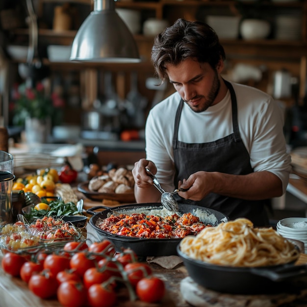 food content creator at work