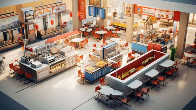 Food courts mockup