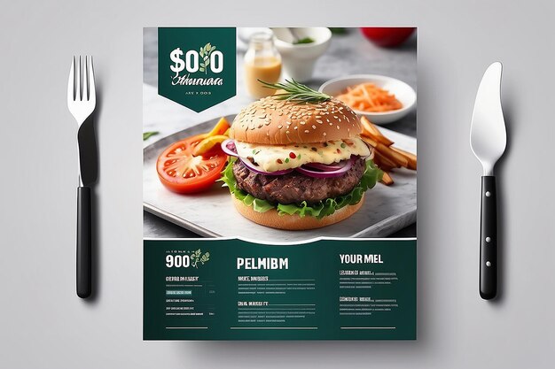 Food culinary Promotion template with photo Social Media Post social media post template