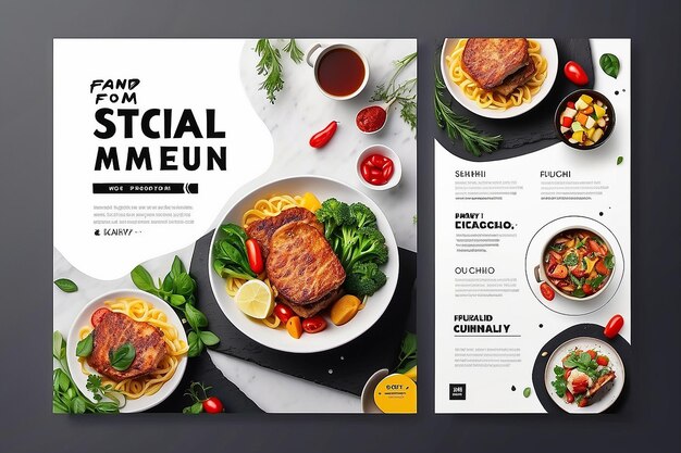 Food culinary Promotion template with photo Social Media Post