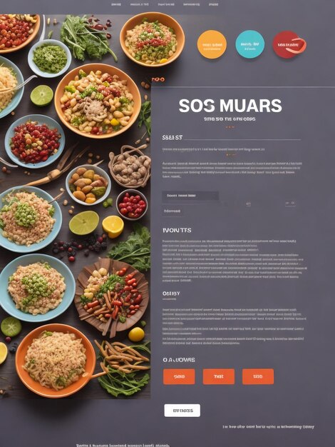food or culinary social media post template editable social post banner ads
