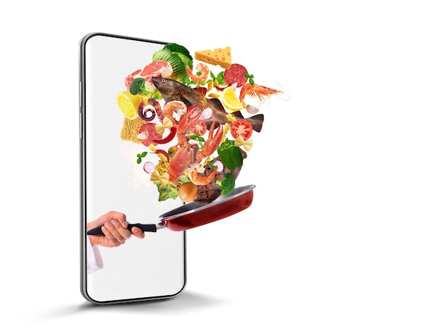 Photo food delivery concept