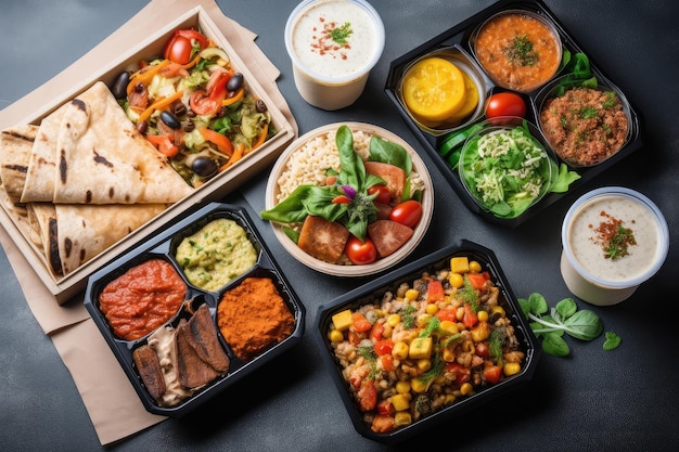 Food delivery service with a variety of meal options including vegetarian and vegan dishes