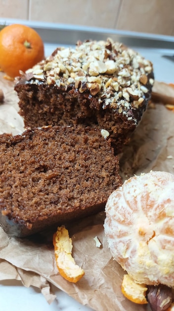 Фото Пищевой десерт нежный воздушный кекс
