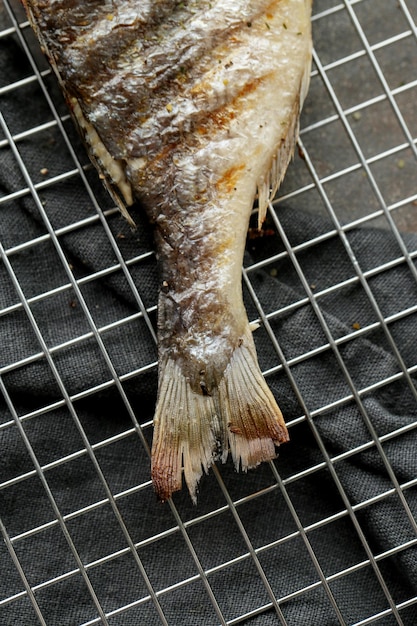 Foto cibo cena pesce fritto delizioso