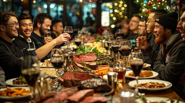 food and drink on the table for party