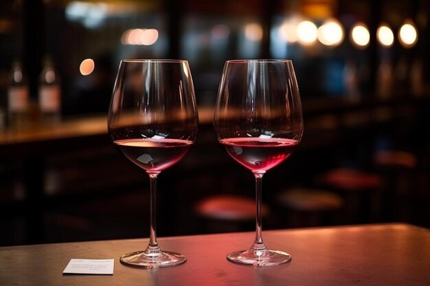 Photo food and drink wine red and for a friendly in a bar or a restaurant