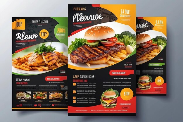 Food Flyer Design Template voor uw restaurantbedrijf