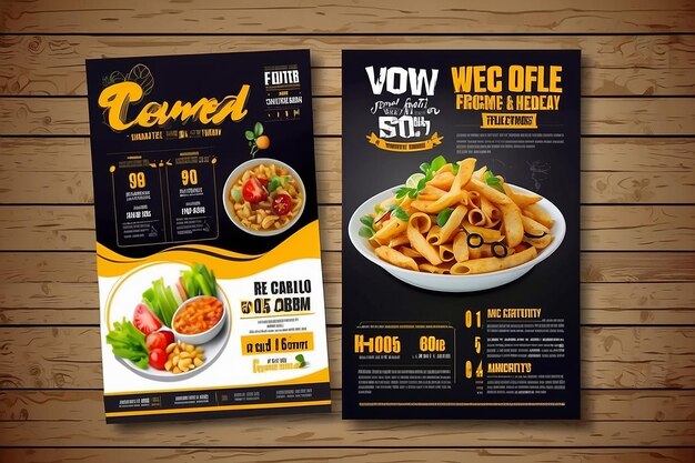 Photo food flyer design and vector design