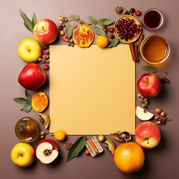 Photo food frame fruits