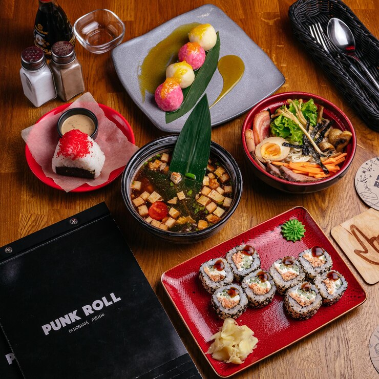 Photo メニューのレストランの食べ物