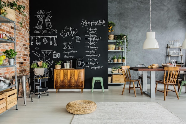 Photo food and herbs in kitchen