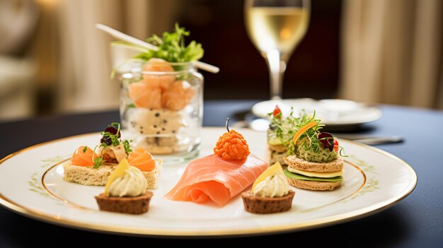 Food hospitality and room service starter appetisers as exquisite cuisine in hotel restaurant a la carte menu culinary art and fine dining experience