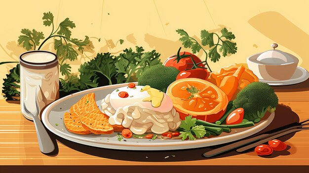 Photo food illustration vector